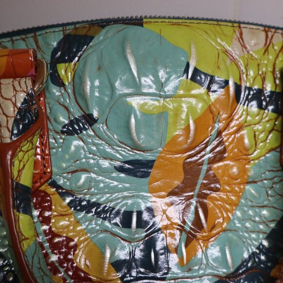 Brahmin Large Duxbury Retro Jungle Melbourne satchel with shoulder strap EUC - Picture 2 of 11